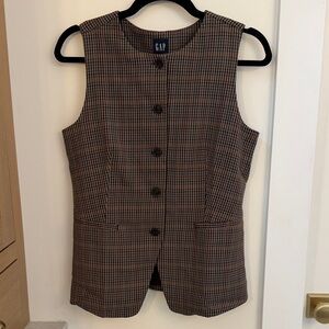 GAP Brown Plaid Sleeveless Top NWT